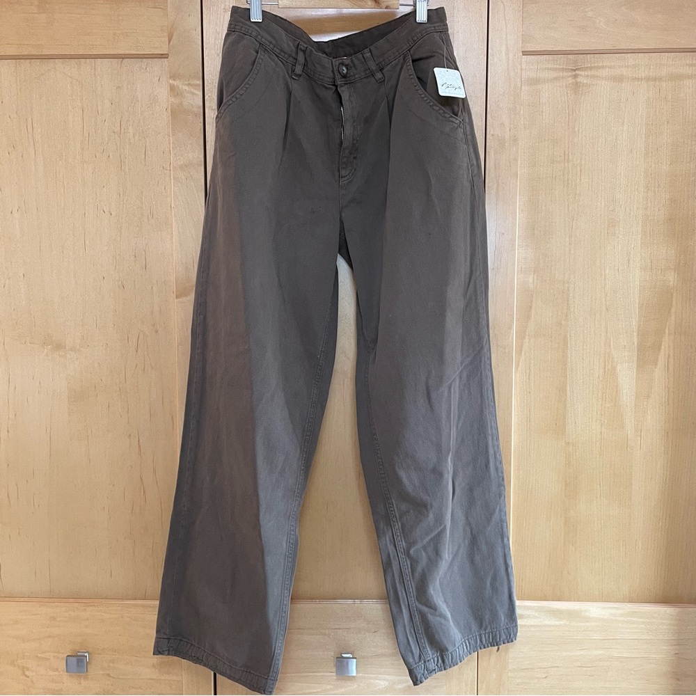 Free People Brown Wide Leg Pants